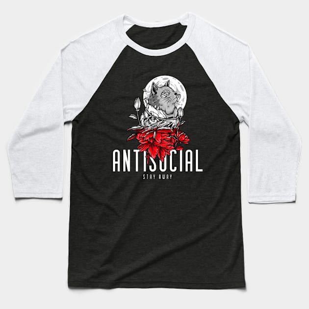 Antisocial Baseball T-Shirt by Crafty Mornings